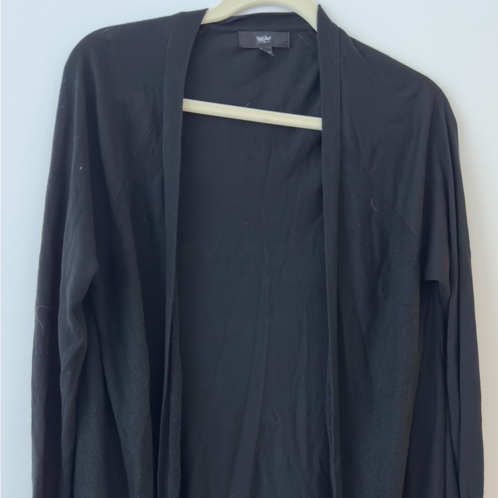 Massimo Woman’s Lightweight Black Open Front Cardigan Sweater - Size XXL